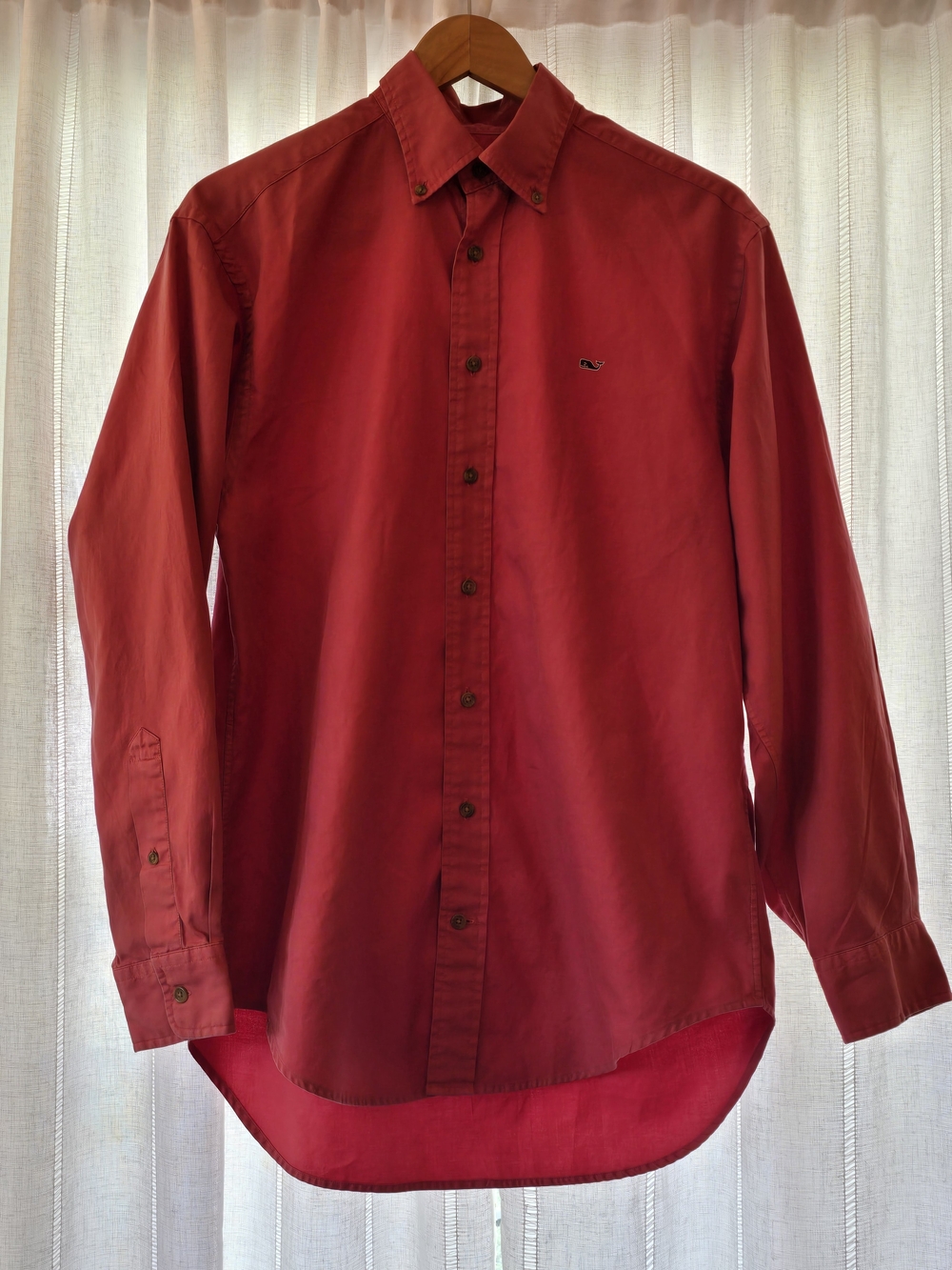 Vineyard Vines Men's Red Button-Down Shirt
